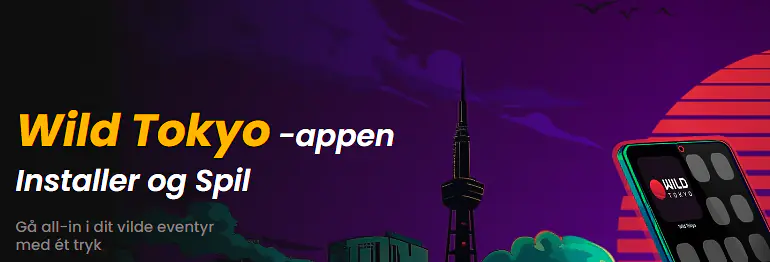 Wild Tokyo Casino som webapp på hjemmeskærmen
