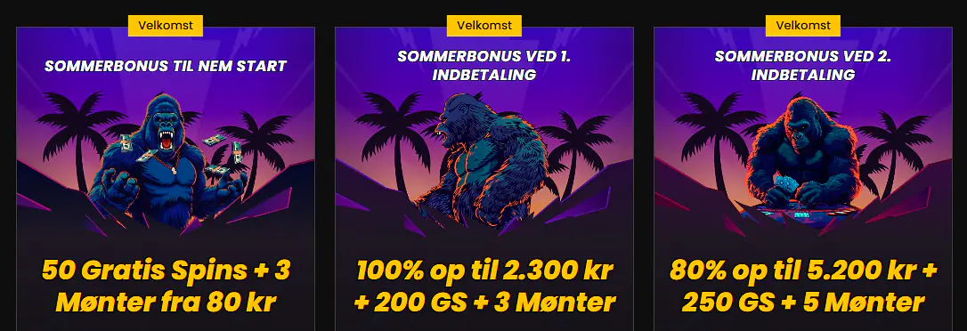 Sommerkampagnen med velkomstbonus